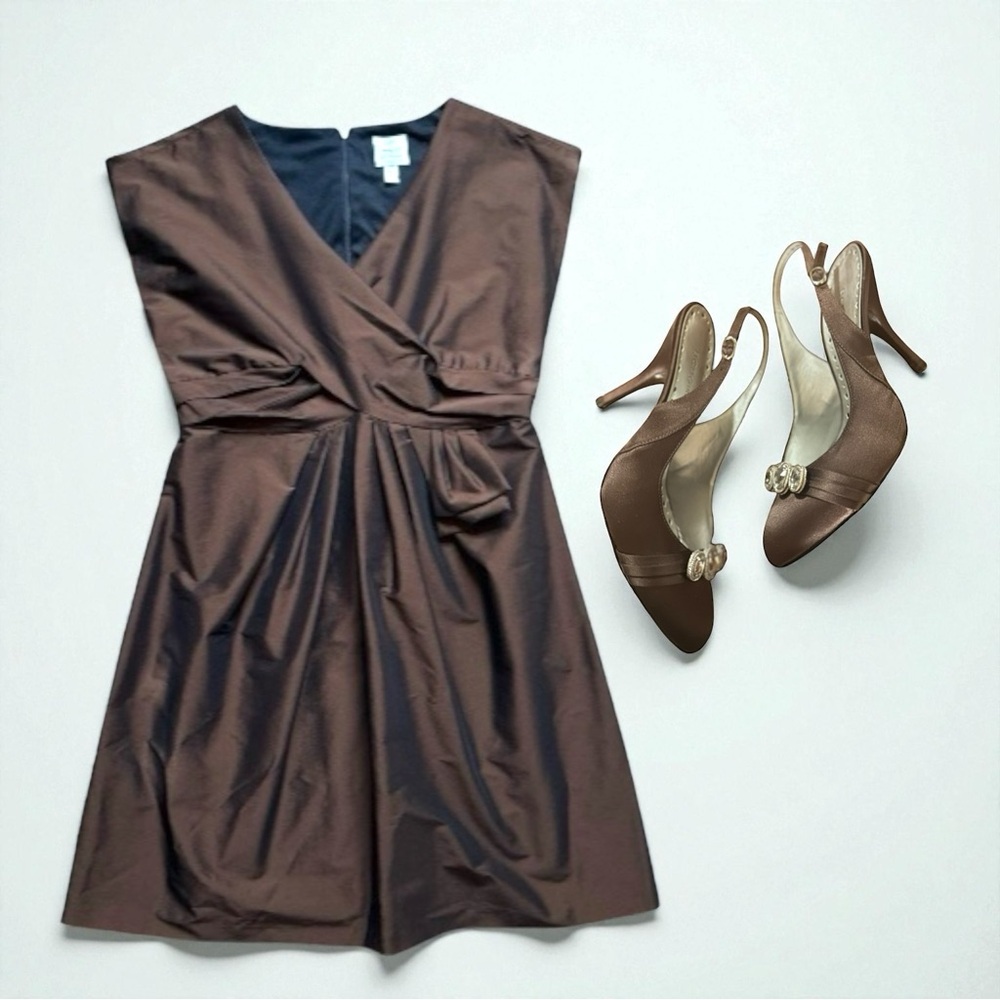 Suzi Chin for Maggy Boutique Chocolate Brown Mini Dress